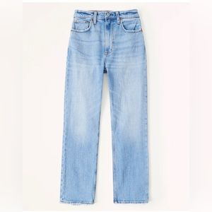 A&F Ankle Straight Ultra High Rise Jeans